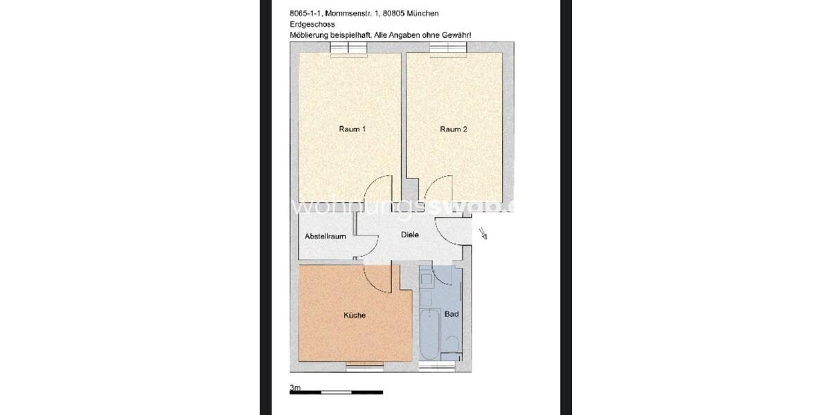 Etagenwohnung München Schwabing-Freimann - 2 Zimmer, 56 m&sup2;, 1.000&euro; | Angebot:25856296