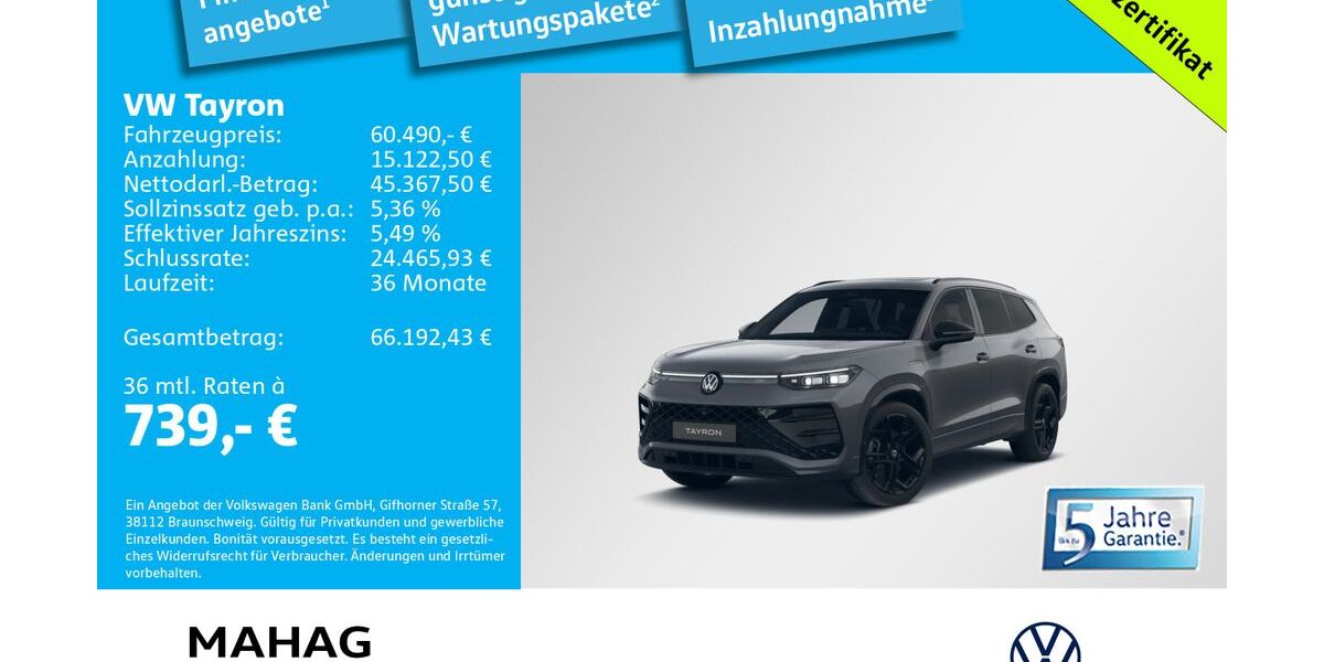 VW Tayron 3.000 km 60.490 &euro; München 81825