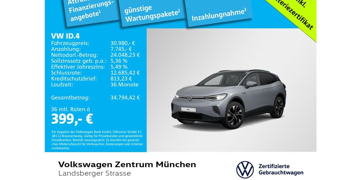 VW ID.4 60.404 km 30.980 &euro; München 80687