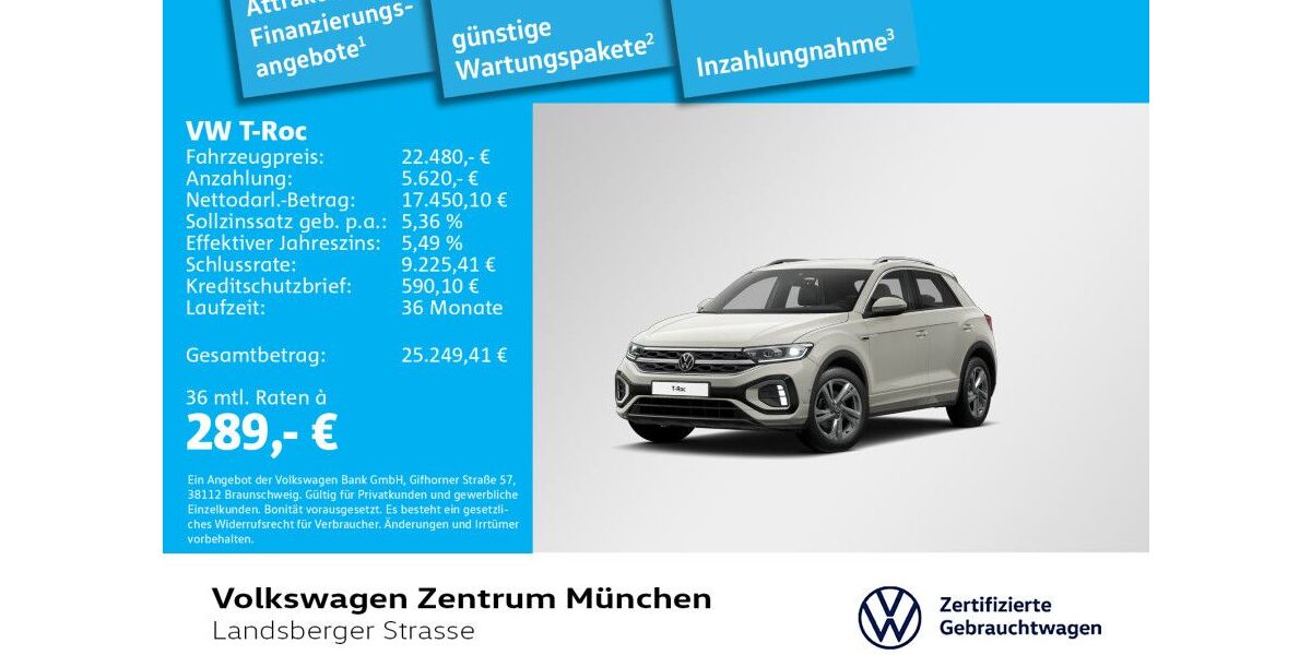 VW T-Roc 17.082 km 22.480 &euro; München 80687