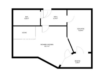 Wohnung München Thalkirchen-Obersendling-Forstenried-Fürstenried-S - 2 Zimmer, 65 m&sup2;, 1.200&euro; | Angebot:25387256