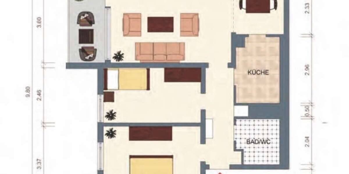 Etagenwohnung München Ramersdorf-Perlach - 3 Zimmer, 68 m&sup2;, 1.217&euro; | Angebot:27305191
