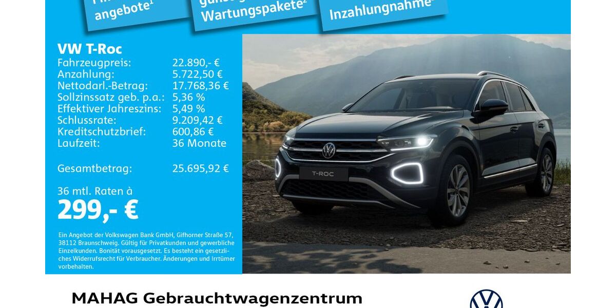 VW T-Roc 30.844 km 22.890 &euro; München 80935